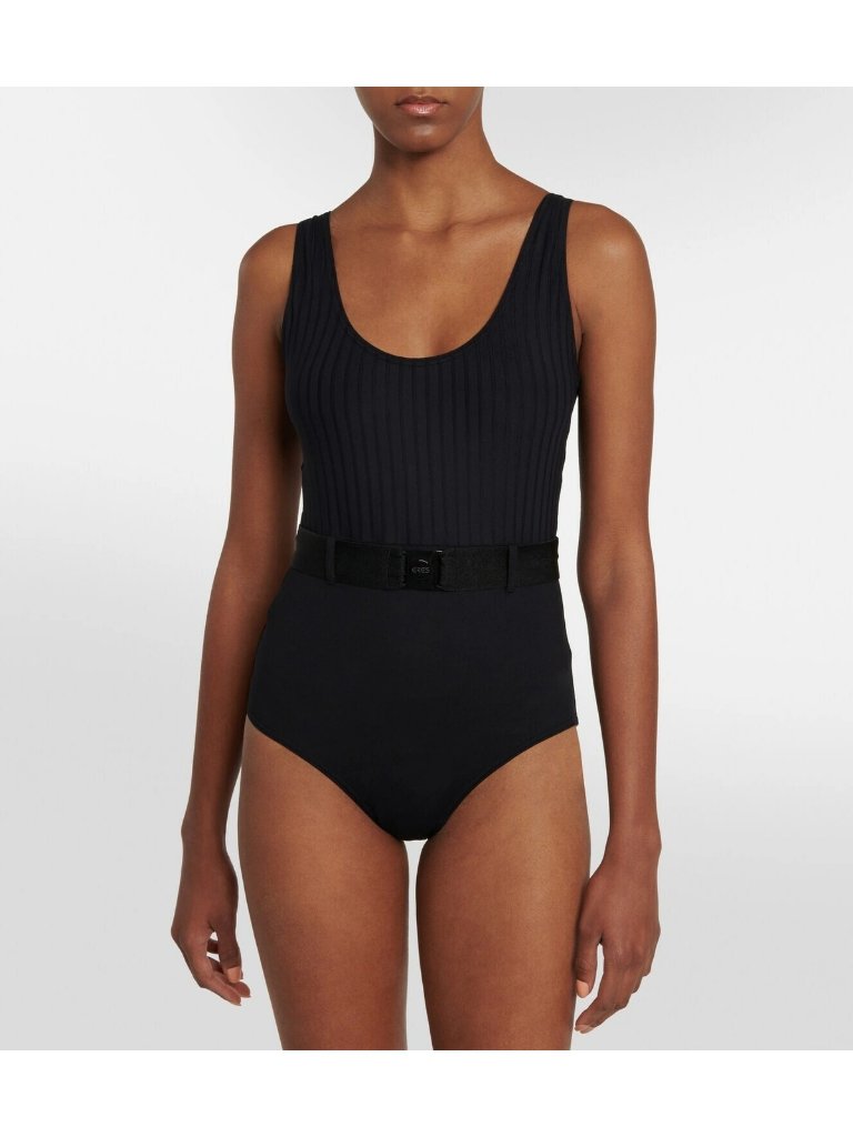Eres Mezcal Belted Swimsuit Color Black Size 38 Us 6 Nwt